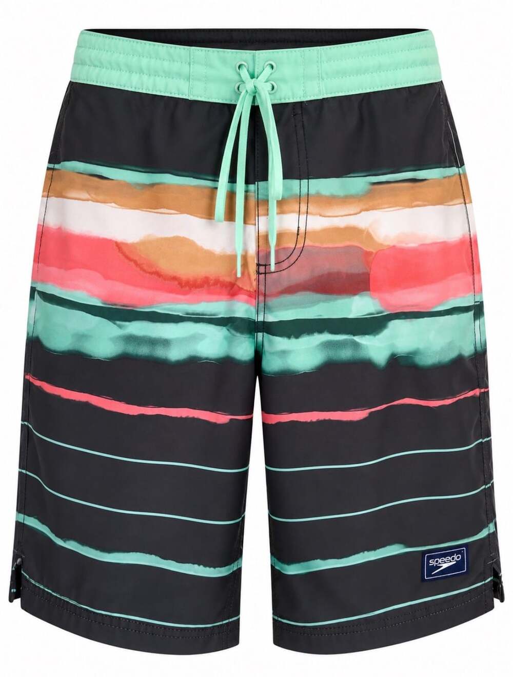 Speedo Bondi Swim Trunks Size S Volcanic Ash Striped Volley
